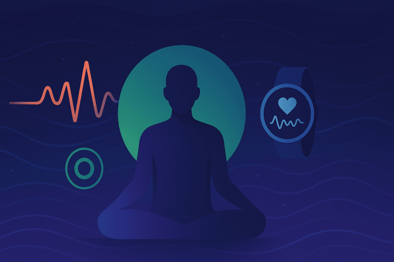 Illustration av hrv genom puls och wearables